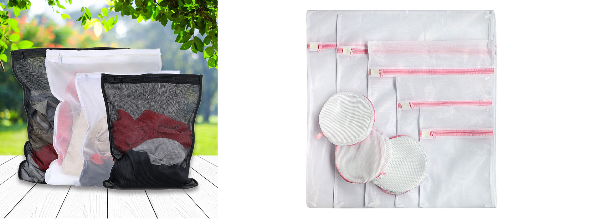 INGPION Bra Washing Bag Laundry Lingerie Wash Bag for Underwear, Delicates, Socks (Set of 3)